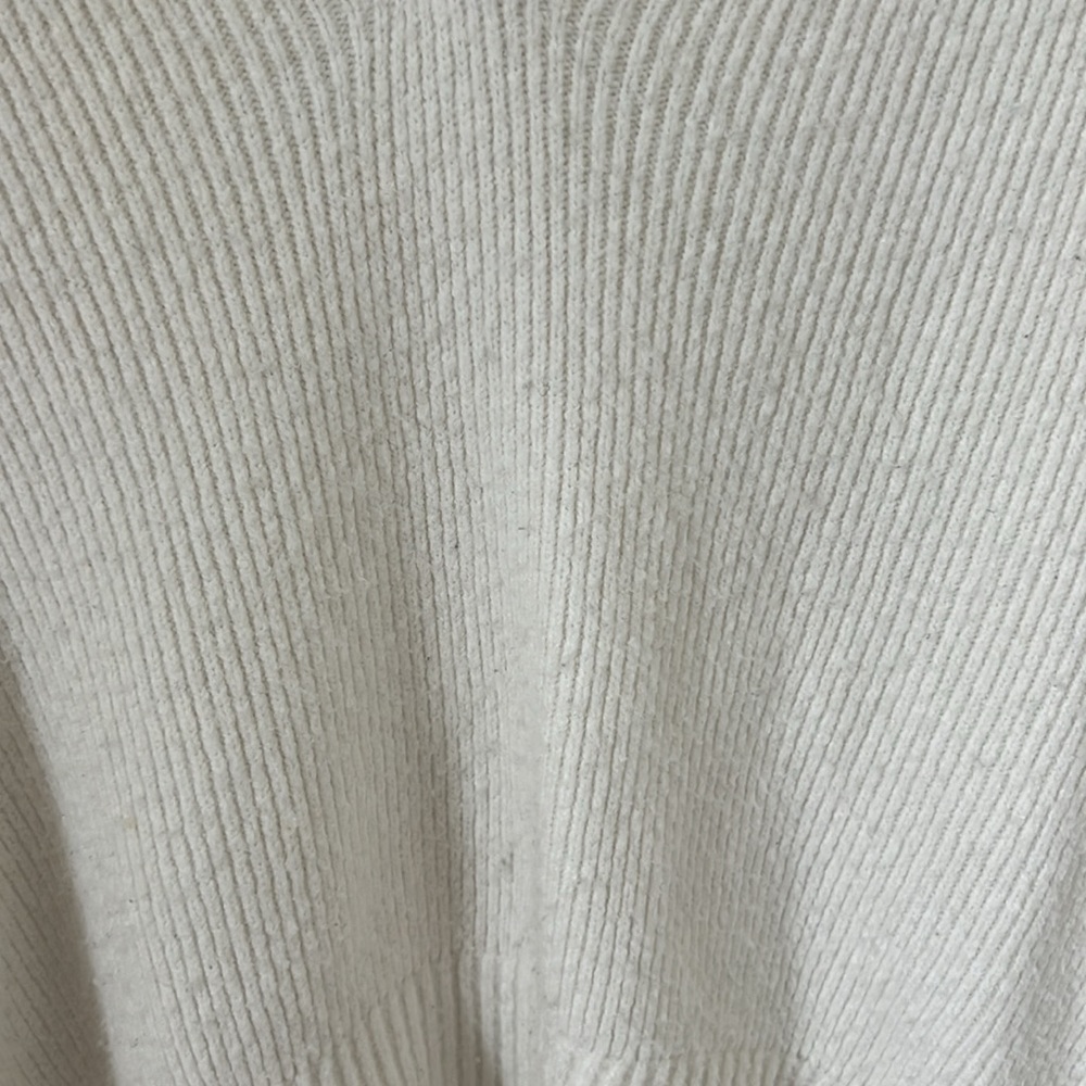 Abercombie Notch Neck Sweater Polo in White S - Picture 4 of 4